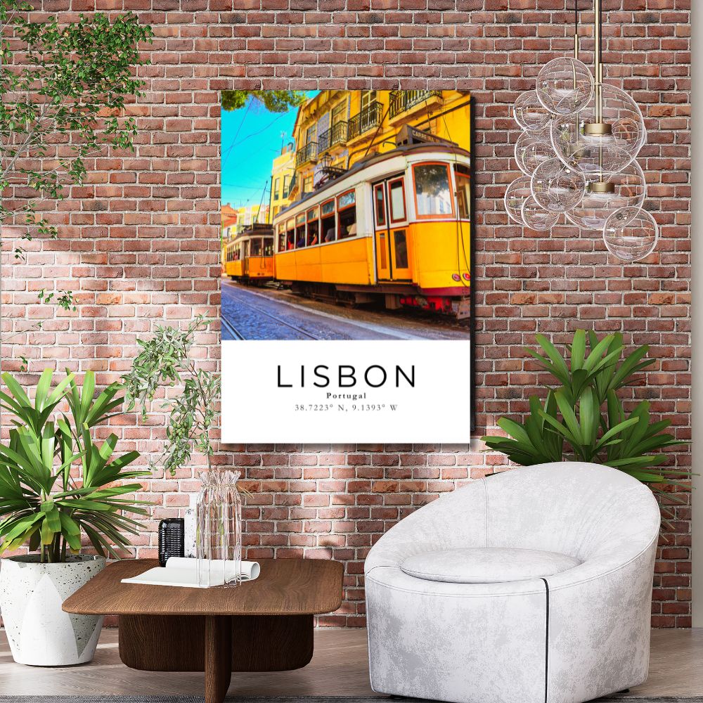 Lisbon Coordinates Poster