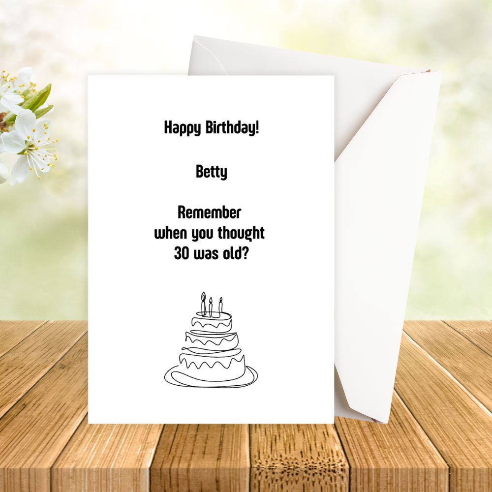 REMEMBER BIRTHDAY PERSONALISED CARD