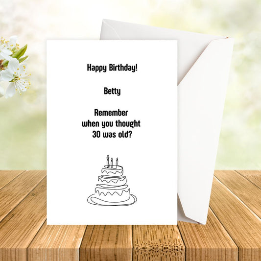 REMEMBER BIRTHDAY PERSONALISED CARD