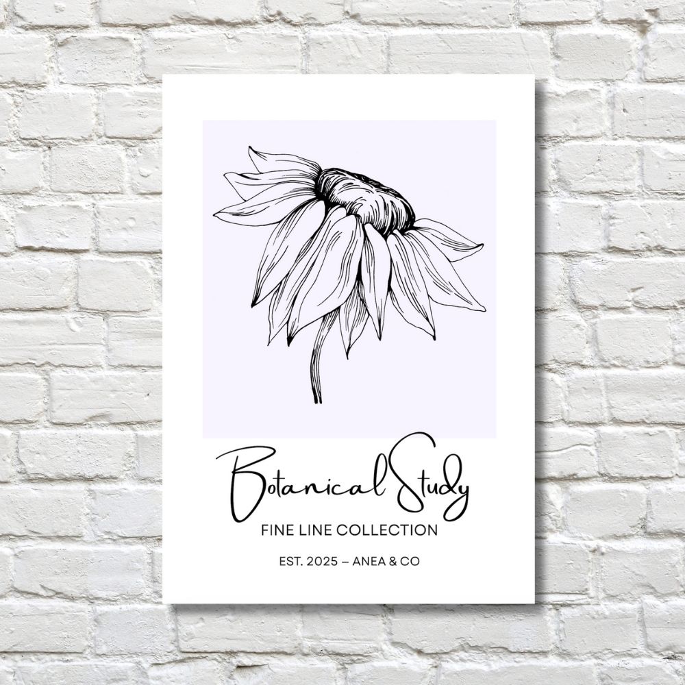 Botanical Study Collection floral poster featuring detailed botanical illustrations by ANEA
