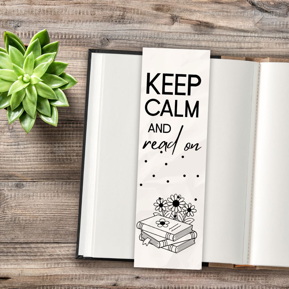 Keep Calm quotes collection bookmarks set by ANEA & CO featuring minimalist designs and motivational phrases in soft pastel colors – perfect for readers and stationery lovers.