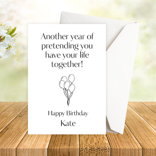 ANOTHER YEAR BIRTHDAY PERSONALISED CARD