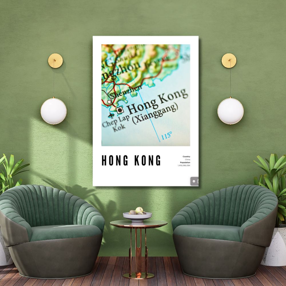 Hong Kong Map Poster