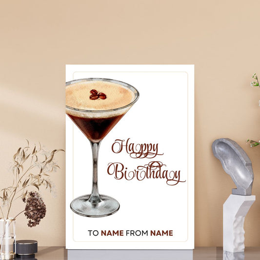 COFFEE DRINK LARGE PERSONALISED GIFT TAG