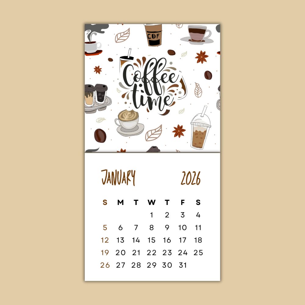 COFFEE TIME TEAR-OFF CALENDAR 2026