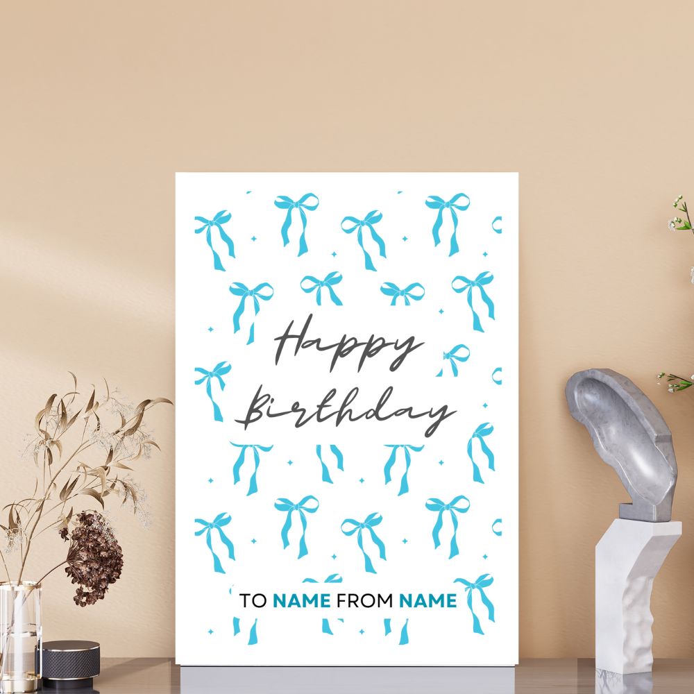 BOWS LARGE PERSONALISED GIFT TAG