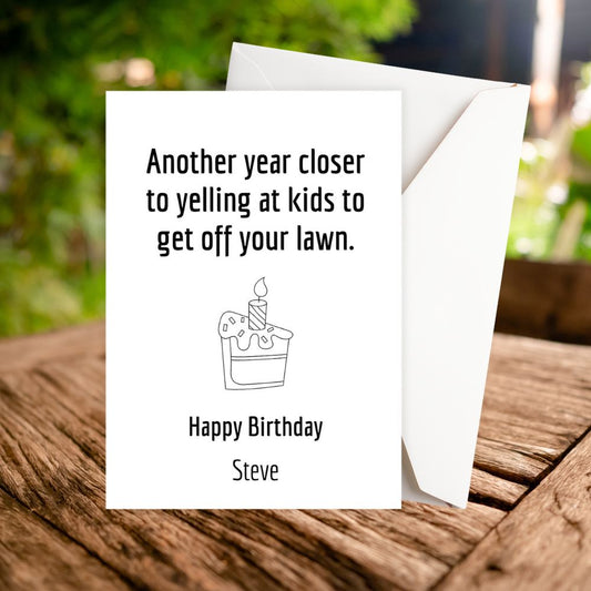 ANOTHER YEAR BIRTHDAY PERSONALISED CARD