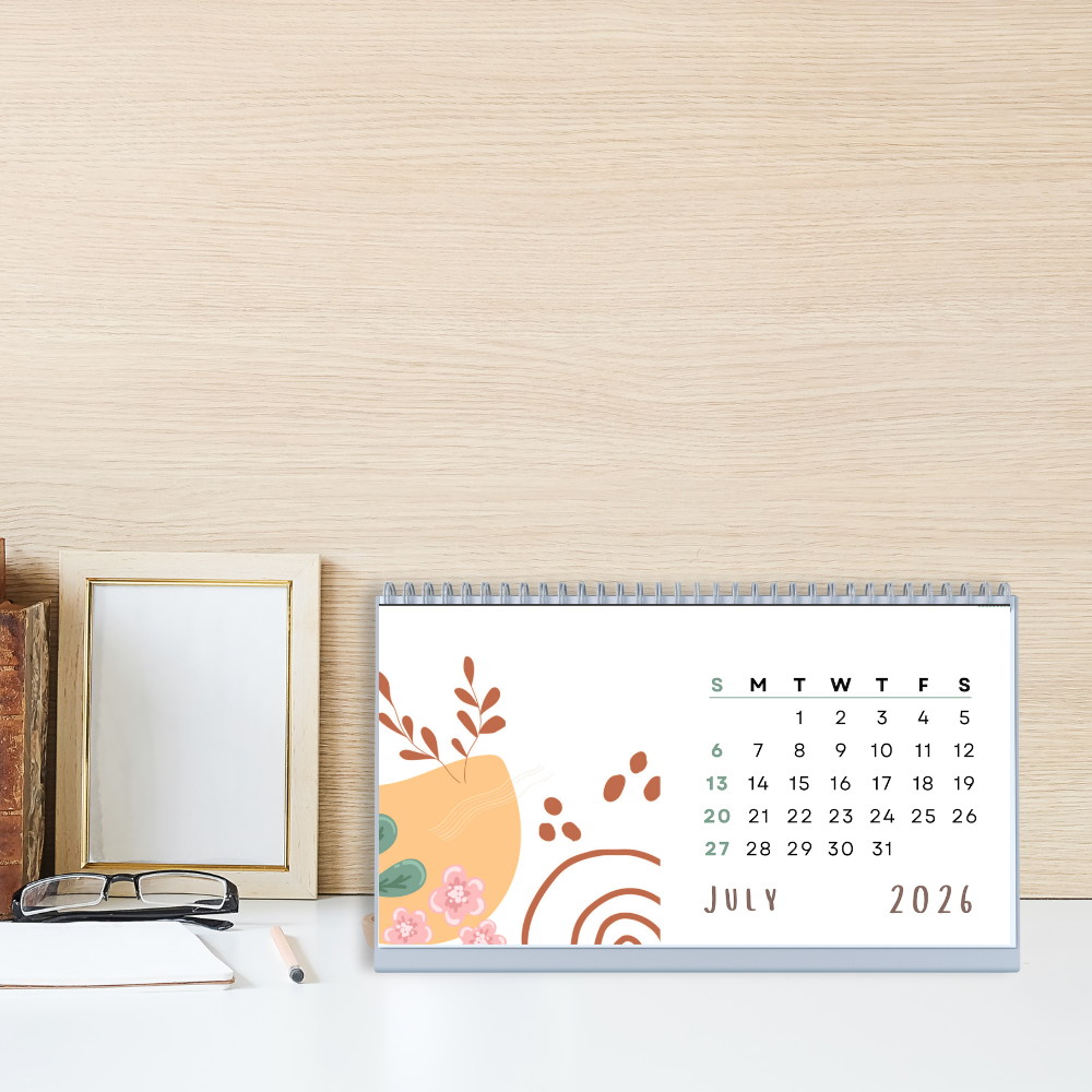 AESTHETIC DESK CALENDAR 2026
