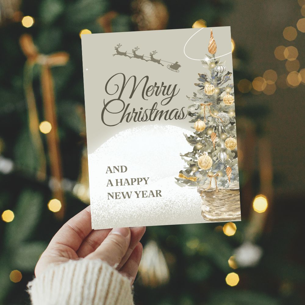 Christmas Gold Card