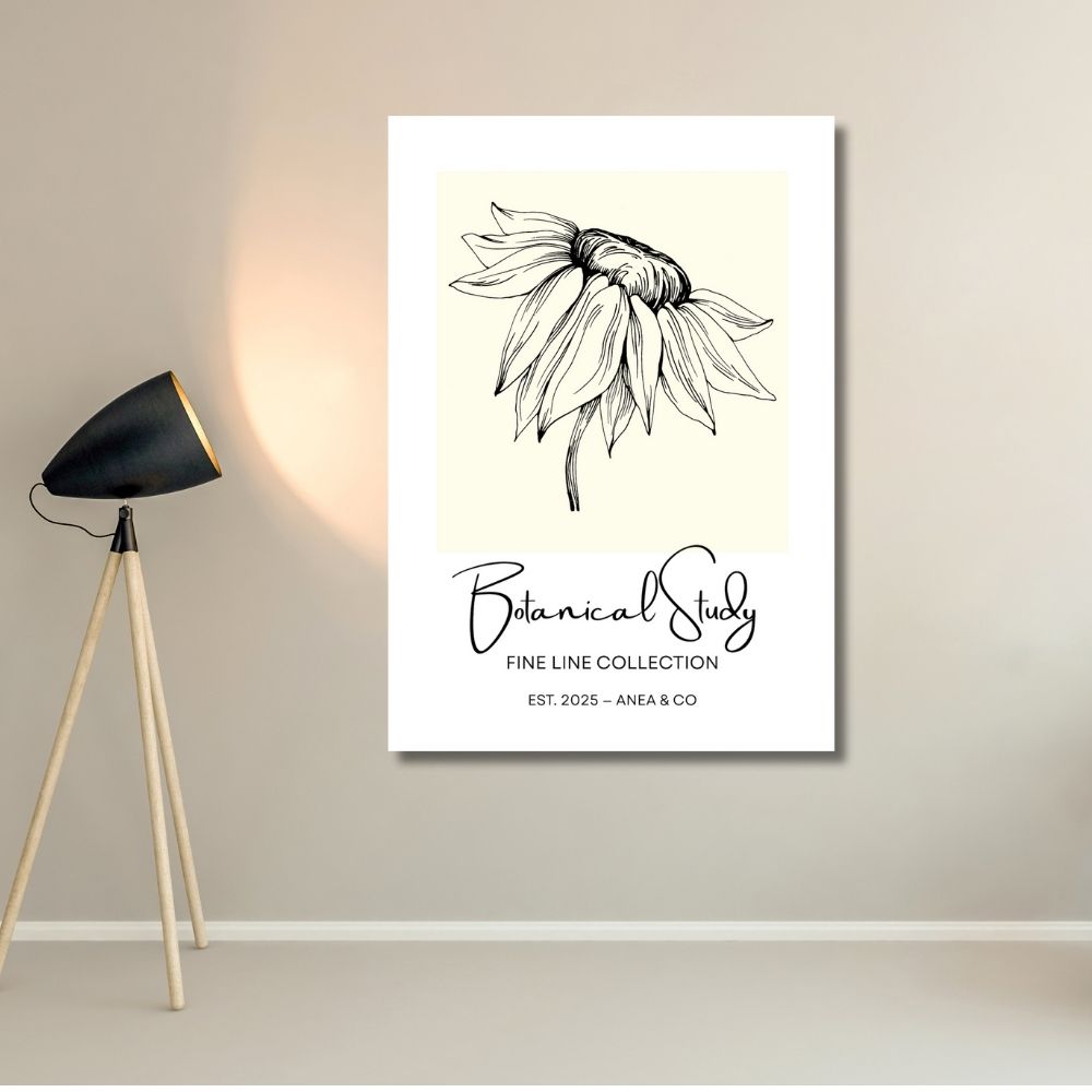 Botanical Study Collection floral poster featuring detailed botanical illustrations by ANEA