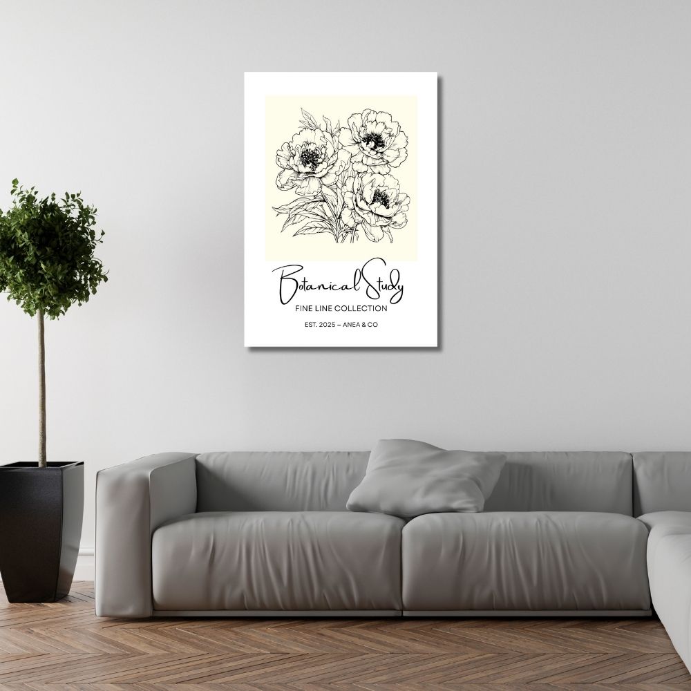 Botanical Study Collection floral poster featuring detailed botanical illustrations by ANEA