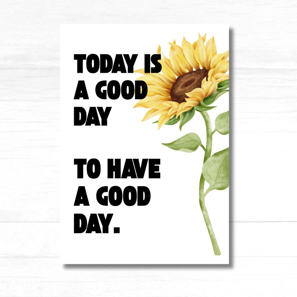 Motivational quote poster wall art print, inspiring home decor with uplifting message by ANEA