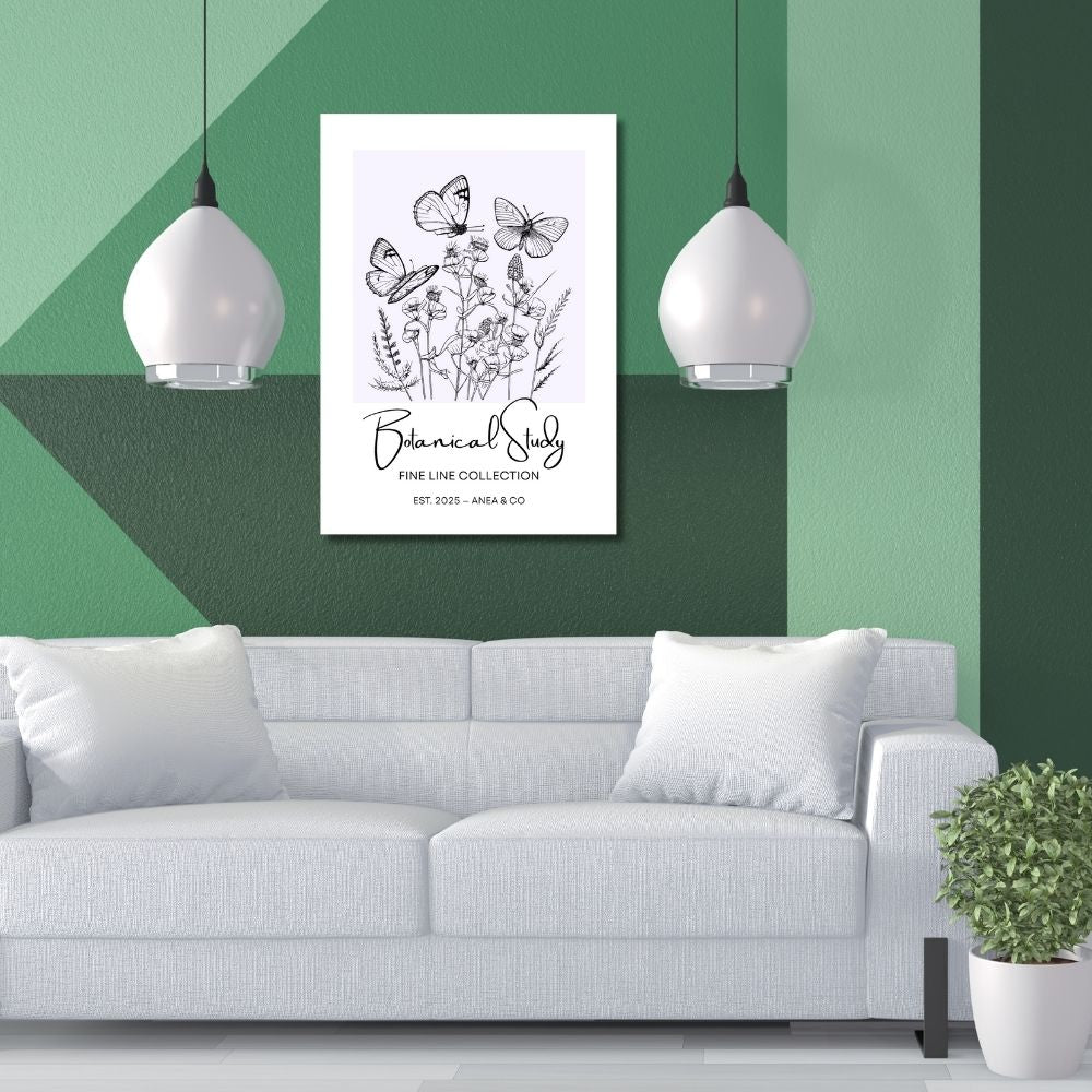 Botanical Study Collection floral poster featuring detailed botanical illustrations by ANEA