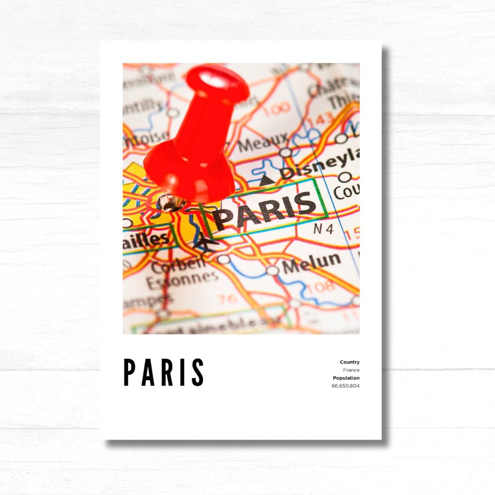 Paris Map Poster