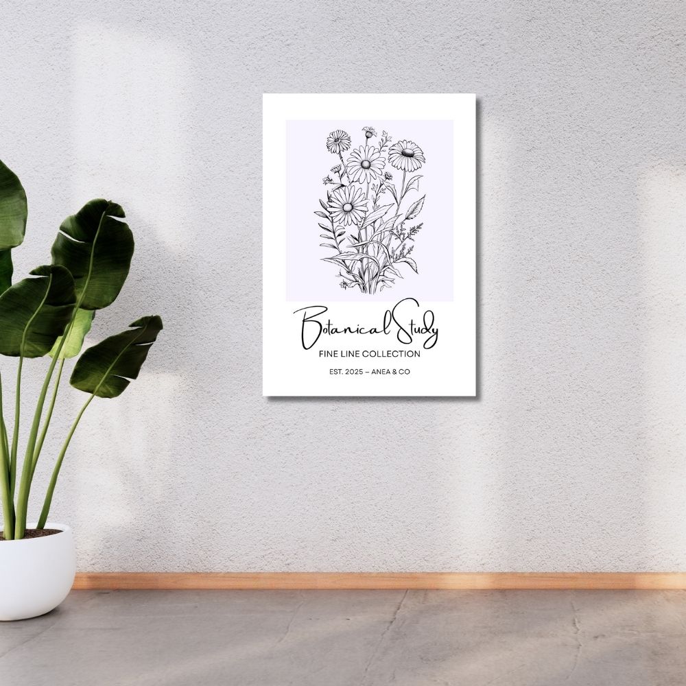 Botanical Study Collection floral poster featuring detailed botanical illustrations by ANEA