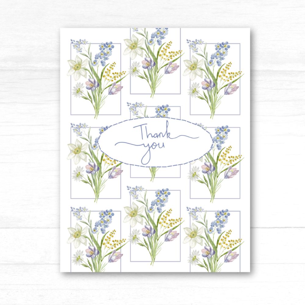 Wild Flowers Thank You Card