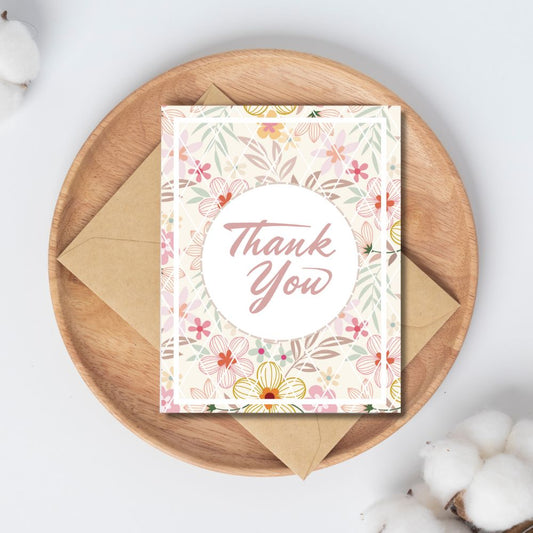 Wild Flowers II Thank You Greeting Card