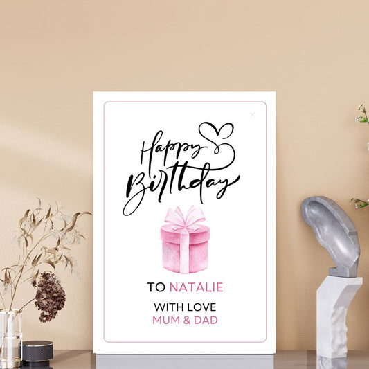 WITH LOVE LARGE PERSONALISED GIFT TAG