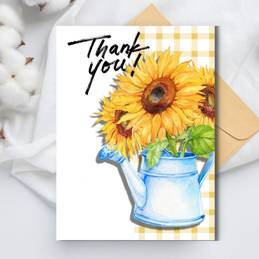 Sunflowers Thank You Card
