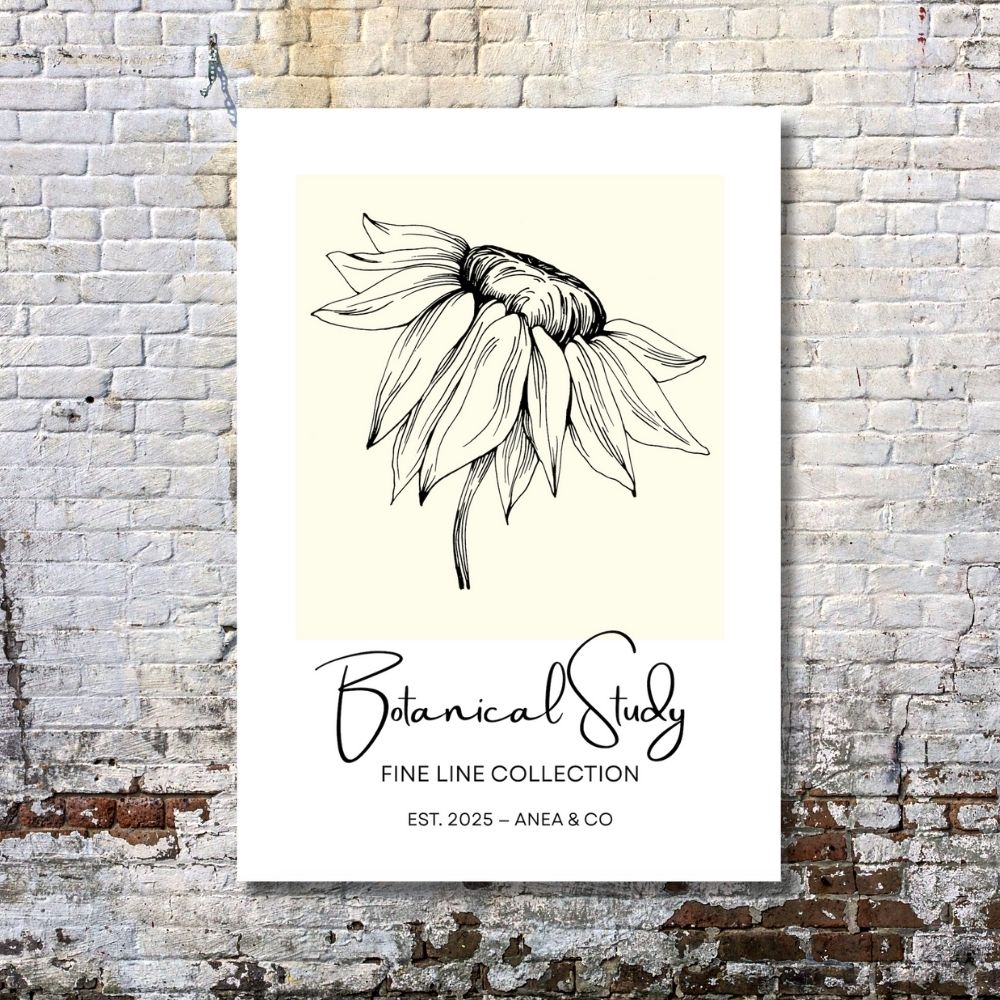 Botanical Study Collection floral poster featuring detailed botanical illustrations by ANEA