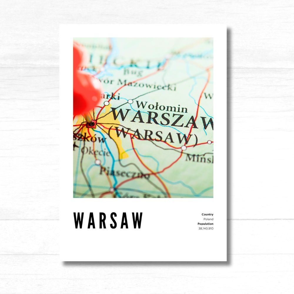 Warsaw Map Poster