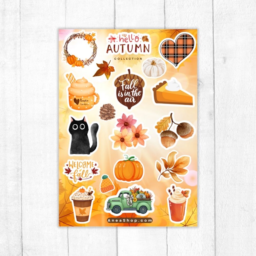 HELLO AUTUMN STICKER SHEET