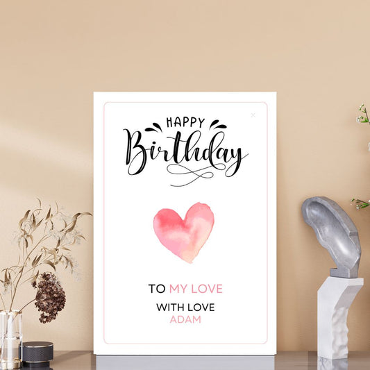 PINK HEART LARGE PERSONALISED GIFT TAG