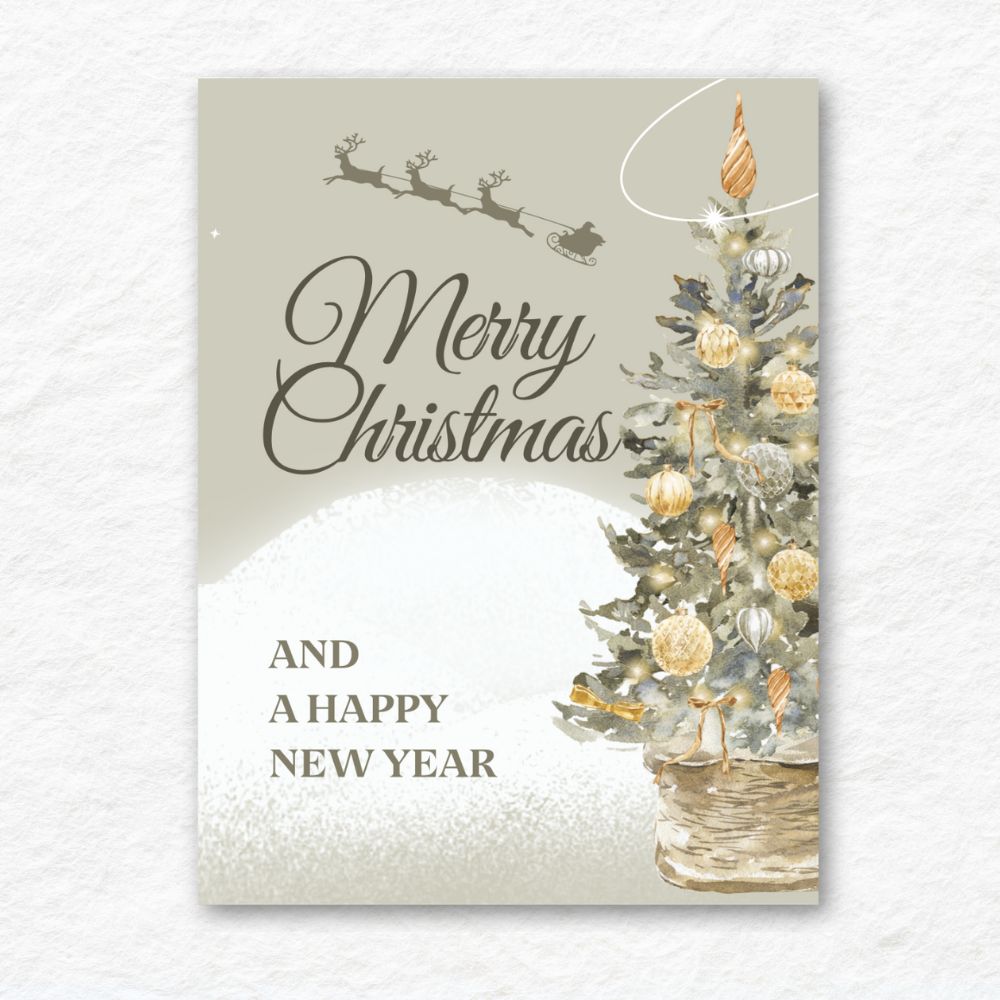 Christmas Gold Card
