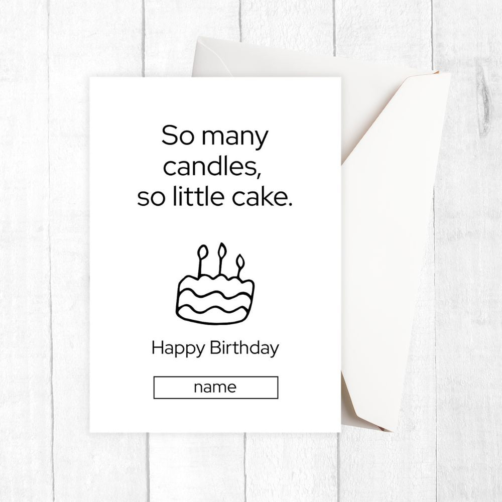 LITTLE CAKE BIRTHDAY PERSONALISED CARD