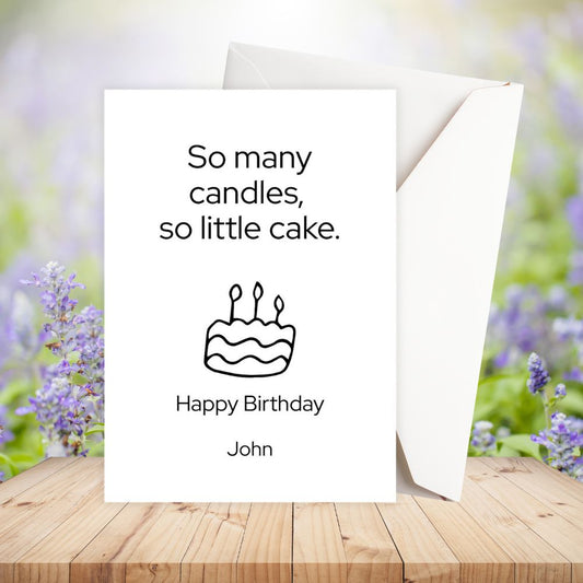 LITTLE CAKE BIRTHDAY PERSONALISED CARD