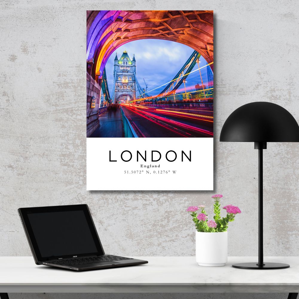London Coordinates Poster