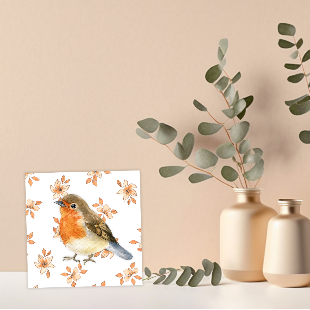 BROWN BIRD GREETING CARD MEADOW COLLECTION
