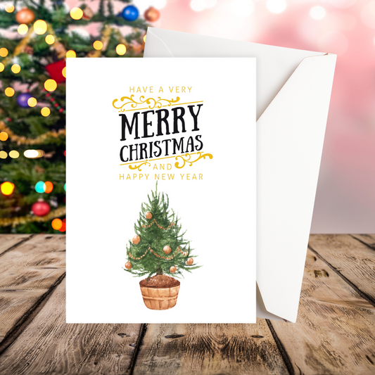 GOLDEN TREE CHRISTMAS CARD
