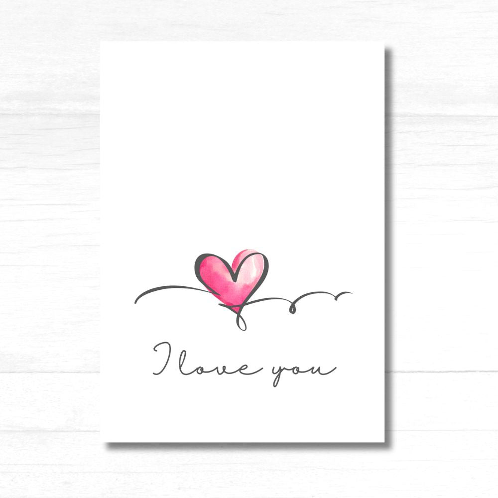 I Love You Valentine's Card