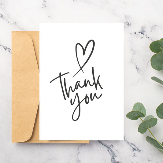 Minimalist II Thank You Card featuring clean, simple design by ANEA. Minimalist II Thank You Card