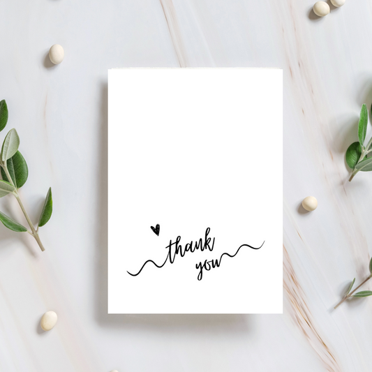 Minimalist typographic Thank You Card with elegant text design by ANEA