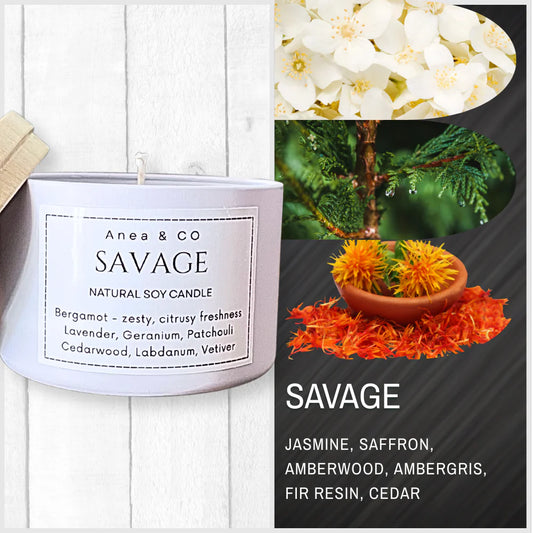 SAVAGE NATURAL SOY CANDLE