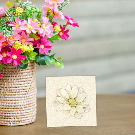 The Floral Birthday Card bursts with vibrant blooms, delicately illustrated to brighten any day. Perfect for birthdays, thank-yous, or just because, it’s a beautiful keepsake they’ll cherish long after the moment has passed—no watering required.