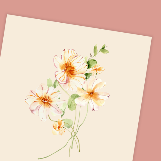 The Floral Birthday Card bursts with vibrant blooms, delicately illustrated to brighten any day. Perfect for birthdays, thank-yous, or just because, it’s a beautiful keepsake they’ll cherish long after the moment has passed—no watering required.