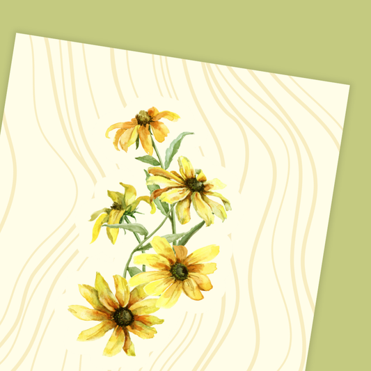 The Floral Birthday Card bursts with vibrant blooms, delicately illustrated to brighten any day. Perfect for birthdays, thank-yous, or just because, it’s a beautiful keepsake they’ll cherish long after the moment has passed—no watering required.