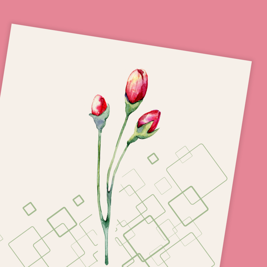 The Floral Card bursts with vibrant blooms, delicately illustrated to brighten any day. Perfect for birthdays, thank-yous, or just because, it’s a beautiful keepsake they’ll cherish long after the moment has passed—no watering required.