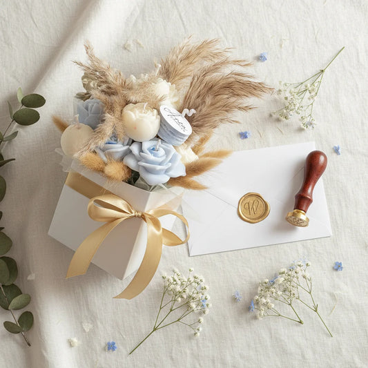 STUNNING PREMIUM FLOWER CANDLE BOUQUET