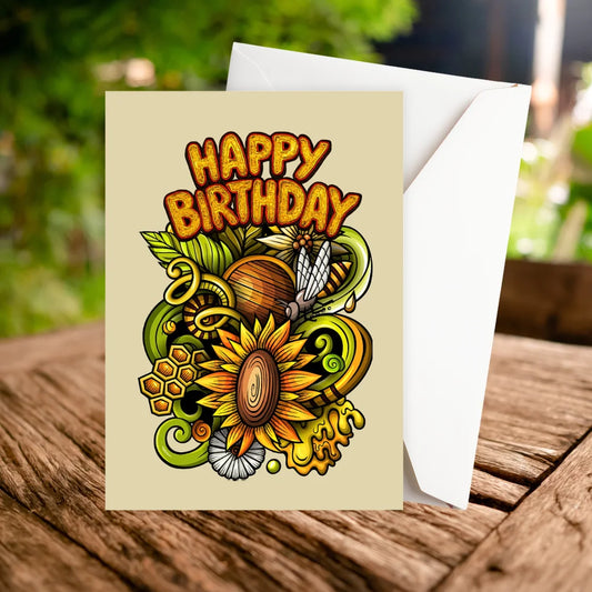 BEE BIRTHDAY CARD
