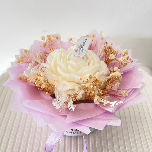 LILAC CANDLE FLOWER MINI BOUQUET