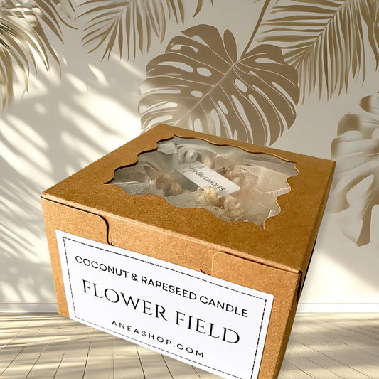 FLOWER GARDEN BLUE & CREAM CANDLE GIFT BOX
