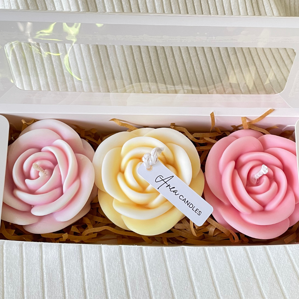 LARGE ROSES CANDLE GIFT BOX