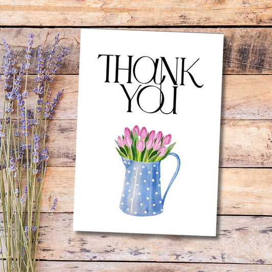 Simple thank you card with minimalist design by ANEA.