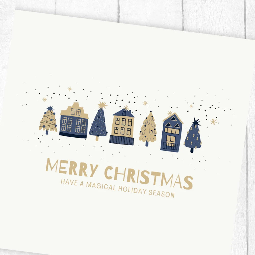 TINY HOUSES CHRISTMAS CARD