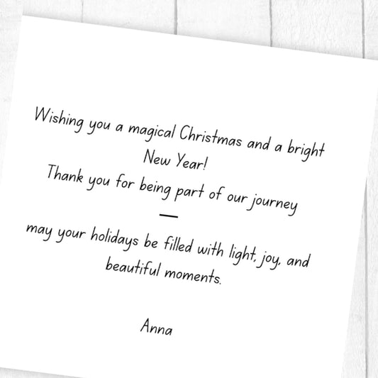 GIFTS CHRISTMAS CARD