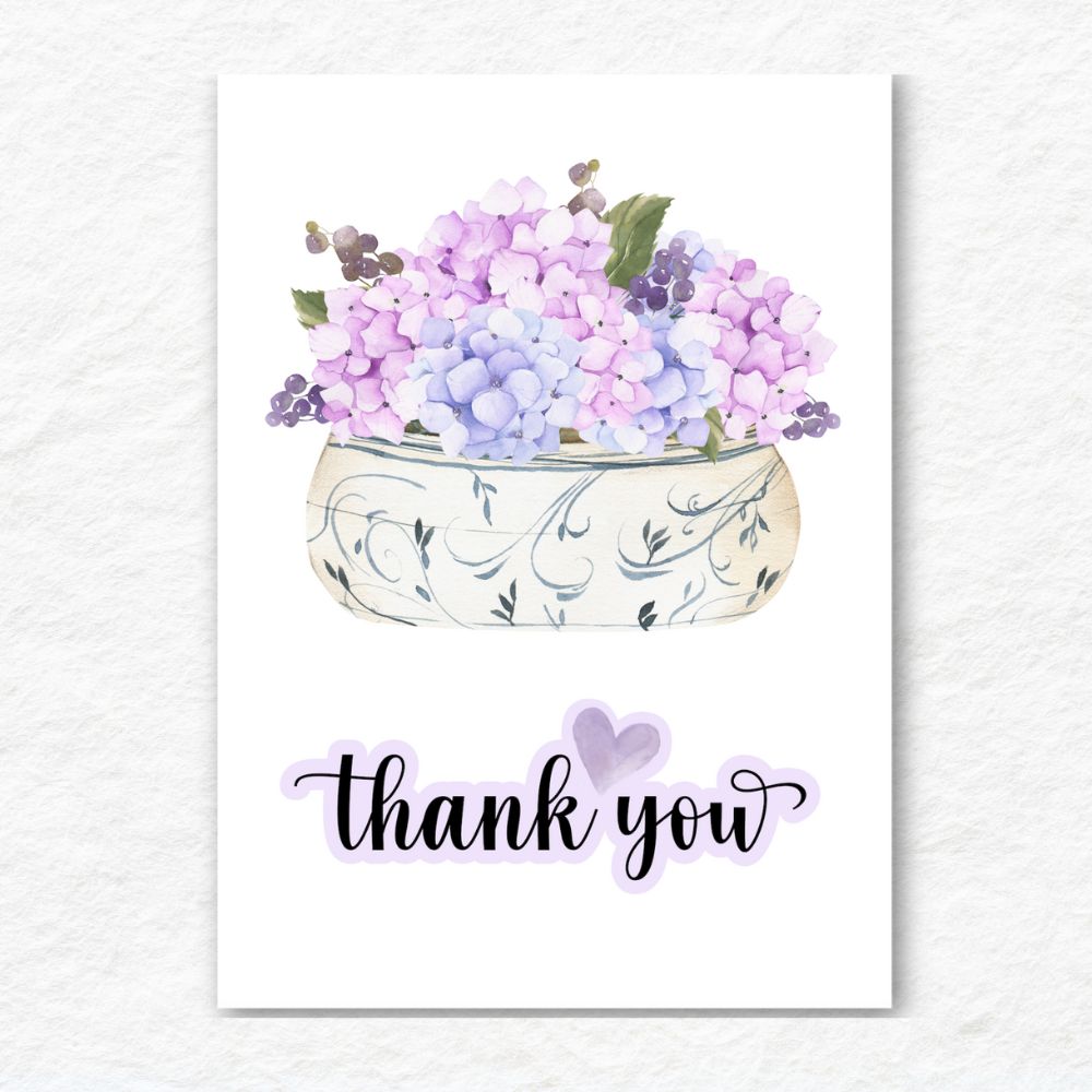 Beautiful Pink Bouquet Thank You Card